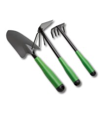3 Parça Bahçe Seti - Çapa Tırmık Kazma Set