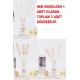 3 Tek Adet 3 Model Aromaterapi Koku Dağıtıcı Rattan Şişe Ahşap Difüzör Çubuk (Spiral-Yaprak-Dalgalı)
