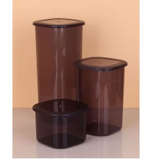 3lü Saklama Kabı - 1750-1200-550ML Koyu Şeffaf