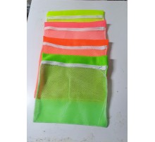 4 Adet 4 Renk  Fermuarlı - Hassas Çamaşır Terlik  Ayakkabı Yıkama Filesi Büyük Boy