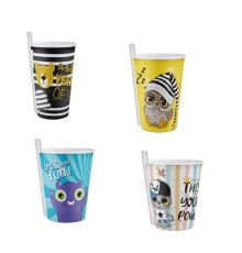 4 Adet Kendinden Pipetli Bardak 400 Ml