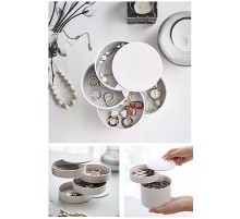 4 Katlı Dönebilen Silindir Takı Ve Makyaj Organizer Kutusu