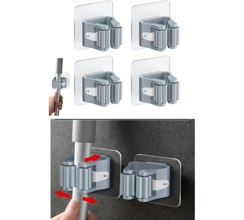 4 Lü Kelebek Yapışkanlı Mop Fırça Çekpas Sap Tutucu Organizer Banyo Düzenleyici 4 Lü Kelebek Yapışkanlı Mop Fırça Çekpas Sap Tutucu Organizer Banyo Düzenleyici