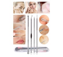 4 lü Kutulu Paslanmaz Komedon Akne - Siyah Nokta Temizleyici Set