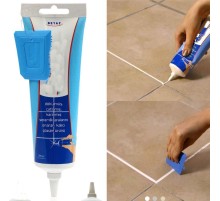 5 Adet Beyaz Derz Dolgusu - Lavabo Küvet Fayans Derzi kalemi 380gr Spatula Hediyeli