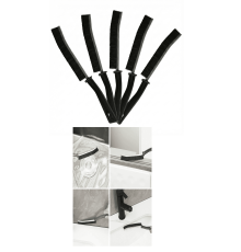 5 Adet İnce Kıl Fırça Banyo Mutfak Pencere Oluk Klozet Kenarı Kavisli Detay Temizleme Fırçası