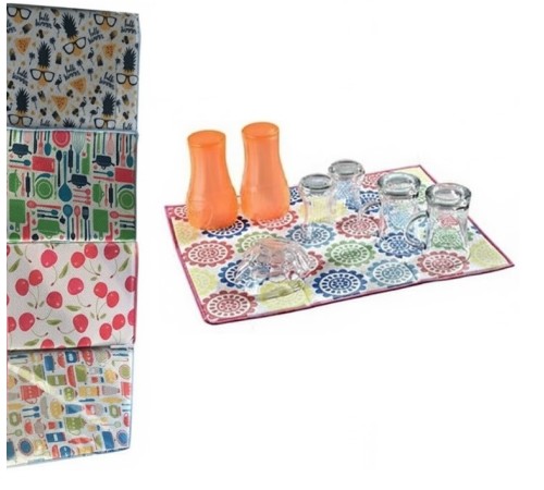 5 Adet Kurutmalık Mikrofiber Kurutma Bulaşık Altlığı