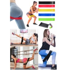5 Li Set Aerobik Bandı Fitness Egzersiz Plates Direnç Lastiği Crossfit Kas Germe Ve Jimnastik Seti