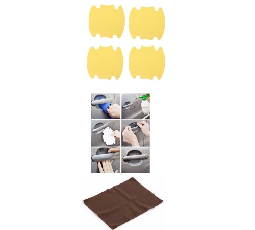 5li Set Araba Kapı Kolu Koruyucu Çizilme Önleyici Şeffaf Sticker Film Koruma Seti