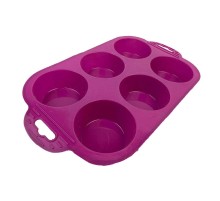 6 Bölmeli Silikon Muffin Kek Kalıbı