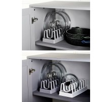 6 Bölmeli Tencere Kapak Rafı - Tencere Kapak Organizeri