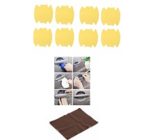 9lu Set Araba Kapı Kolu Koruyucu Çizilme Önleyici Şeffaf Sticker Film Koruma Seti