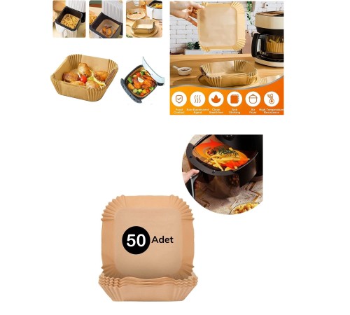 Airfreyer Fritöz Kağıdı Kare XL / XXL 50li Airfreyer Fritöz Kağıdı Kare XL / XXL 50li