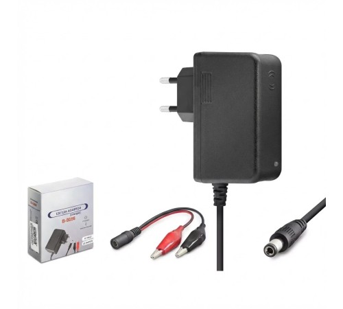 Akü Şarj Cihazı 12V 2.5A 30W Krokodil Uç Akü Şarj Adaptörü