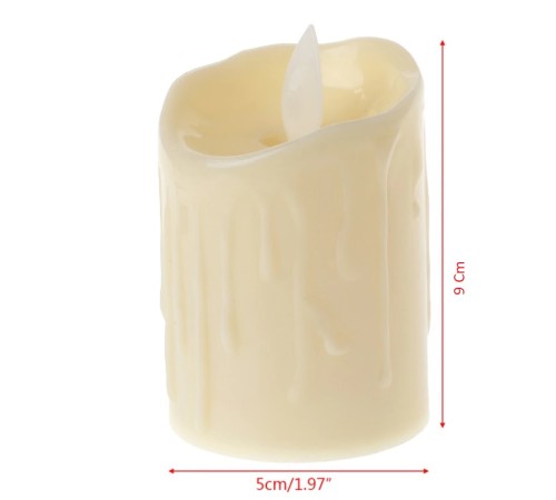 Alevli Led Mum Hareketli Alev Görünümlü Dekoratif Mum - 9Cm Alevli Led Mum Hareketli Alev Görünümlü Dekoratif Mum - 9Cm