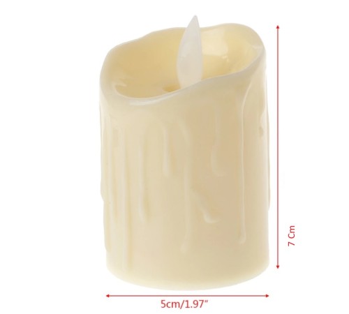 Alevli Led Mum Hareketli Alev Görünümlü Dekoratif Mum - 7Cm Alevli Led Mum Hareketli Alev Görünümlü Dekoratif Mum - 7Cm