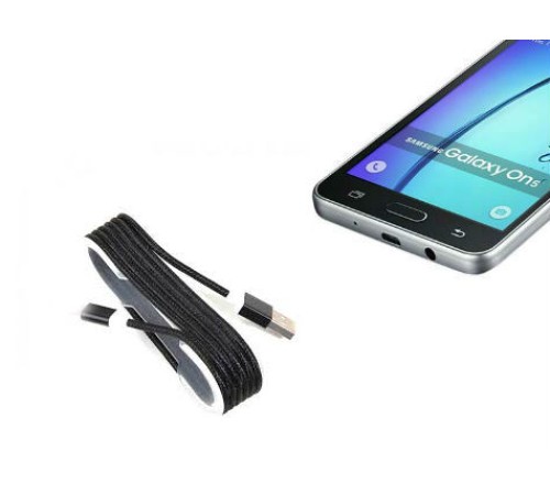Android Örgü Şeklinde Renkli Çelik Şarj Data Kablosu - Siyah Android Örgü Şeklinde Renkli Çelik Şarj Data Kablosu - Siyah