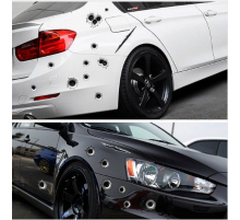 Araç Sticker Mermi ve Oto Sticker Yara Şeklinde 3D