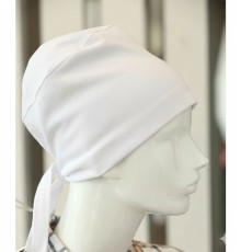 Bağlamalı Tesettür Bone - Bağlamalı Bandana Beyaz 5 Adet
