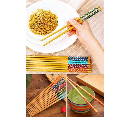 Bambu Chopstick Çubuk Yemek Çubuğu Yıkanabilir Tekrar Kullanılabilir (3 Çift- 6 Adet ) Bambu Chopstick Çubuk Yemek Çubuğu Yıkanabilir Tekrar Kullanılabilir (3 Çift- 6 Adet )