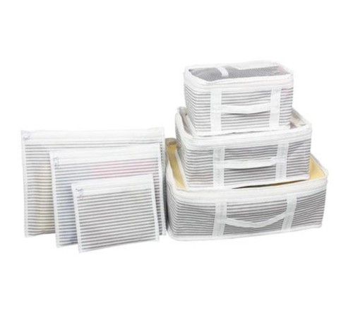 Bavul İçi Düzenleyici Valiz Organizer 6 lı Set - Çizgili Bavul İçi Düzenleyici Valiz Organizer 6 lı Set - Çizgili