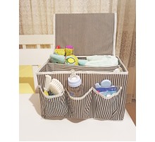 Bebek Beşik Başucu Düzenleyici Kapaklı 5 Bölmeli Organizer