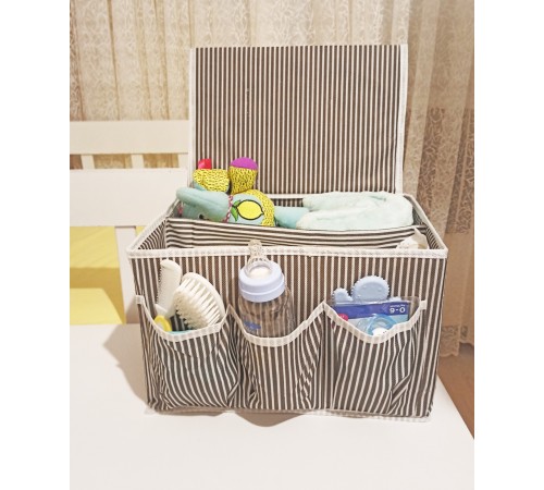 Bebek Beşik Başucu Düzenleyici Kapaklı 5 Bölmeli Organizer Bebek Beşik Başucu Düzenleyici Kapaklı 5 Bölmeli Organizer