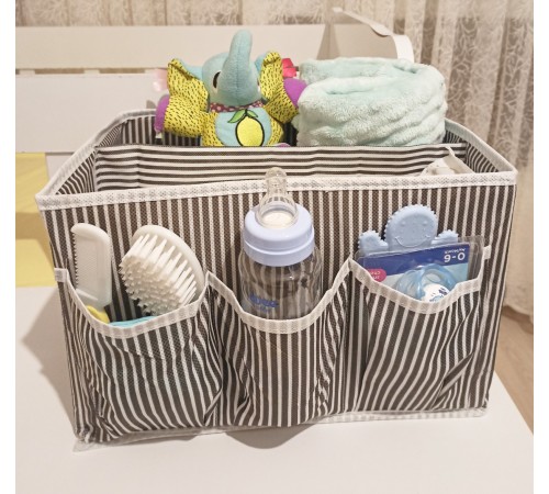 Tutturma Aparatlı Bebek Beşik Başucu Düzenleyici Kapaklı 5 Bölmeli Organizer Tutturma Aparatlı Bebek Beşik Başucu Düzenleyici Kapaklı 5 Bölmeli Organizer