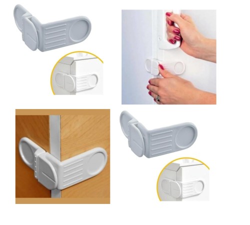 Bebek Çocuk Güvenlik Çekmece ve Dolap İçin Kendiliğinde Yapışkanlı Vidasız Köşe Kapak Kilidi Bebek Çocuk Güvenlik Çekmece ve Dolap İçin Kendiliğinde Yapışkanlı Vidasız Köşe Kapak Kilidi