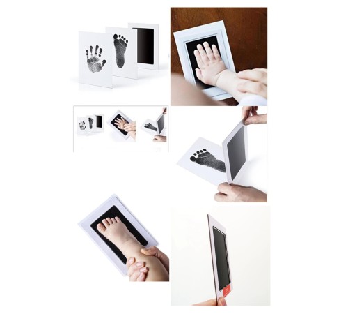 Bebek El Ayak Izi Fotoğraf Çerçevesi El Ayak İzi Kalıbı Seti