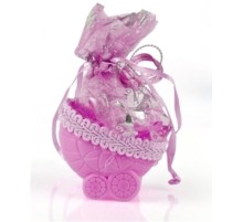 Bebek Mevlüt Şekeri - Pembe Bebek Arabası