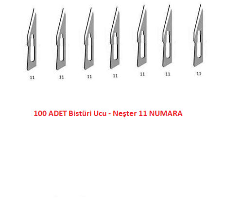 Bistüri Ucu No 11 - Neşter - 100 Adet Bistüri Ucu No 11 - Neşter - 100 Adet