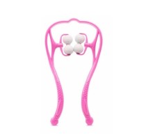 Boyun Bacak Ayak Bel Masaj Aleti Çok Fonksiyonlu Manuel 4 Tekerlekli - Pembe