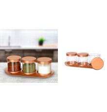 Bronz Baharat Seti Lüx 3lü Set