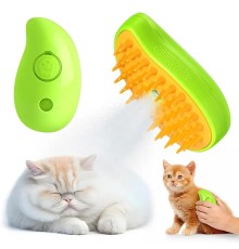 Buharlı Yumuşak Silikon Uçlu Kedi - Köpek Tüy Tarama Tarağı Yıkama Tımar Fırçası