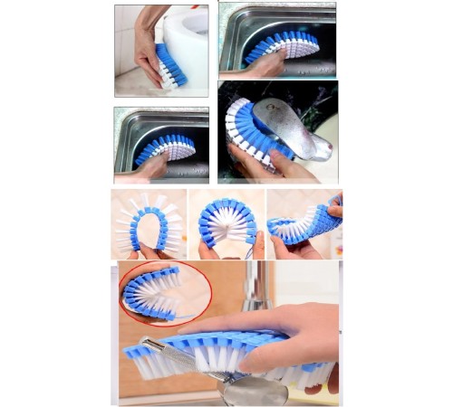 Bükülebilir Esnek Kenar Köşe Lavabo Temizleme Fırçası Banyo Mutfak Fırçası Bükülebilir Esnek Kenar Köşe Lavabo Temizleme Fırçası Banyo Mutfak Fırçası