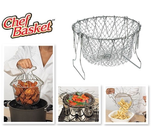 Chef Basket Çok Fonksiyonlu Pratik Süzgeç Chef Basket Çok Fonksiyonlu Pratik Süzgeç