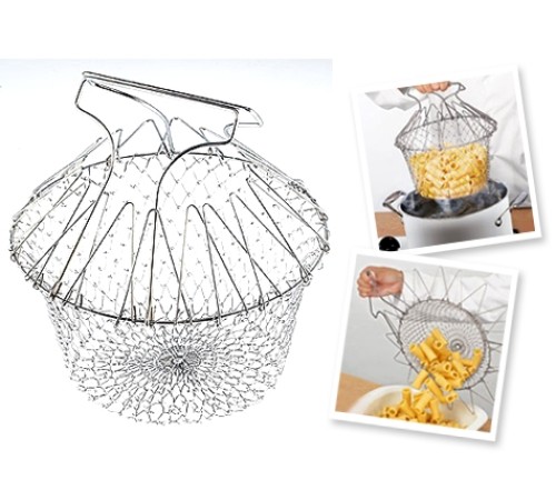Chef Basket Çok Fonksiyonlu Pratik Süzgeç Chef Basket Çok Fonksiyonlu Pratik Süzgeç