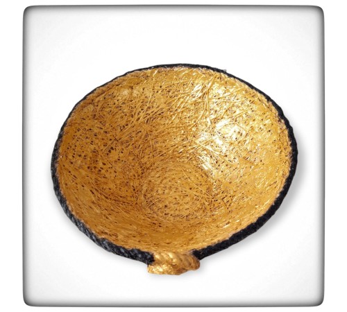 Dekoratif Sepet Sunum Kase Doğal Jüt İp GOLD Dekoratif Sepet Sunum Kase Doğal Jüt İp GOLD