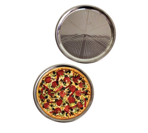 Delikli Çelik Pizza Ve Lahmacun Tepsisi Orta Boy -32 cm Delikli Çelik Pizza Ve Lahmacun Tepsisi Orta Boy -32 cm