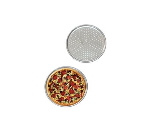 Delikli Çelik Pizza Ve Lahmacun Tepsisi Orta Boy -32 cm Delikli Çelik Pizza Ve Lahmacun Tepsisi Orta Boy -32 cm