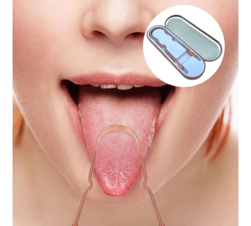 Dil Plağı Temizleme Aparatı - Dil Bakır Oil Pulling Dil Plağı Temizleme Aparatı - Dil Bakır Oil Pulling