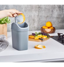 Döner Kapaklı Mini Çöp Kovası 2.5 LT - GRİ