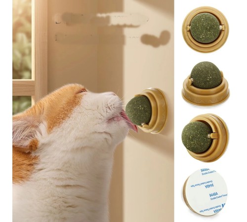 Duvara Yapışan Dönen Kedi Nanesi Cat Oyun Topu Doğal Kedi Oyuncağı Duvara Yapışan Dönen Kedi Nanesi Cat Oyun Topu Doğal Kedi Oyuncağı