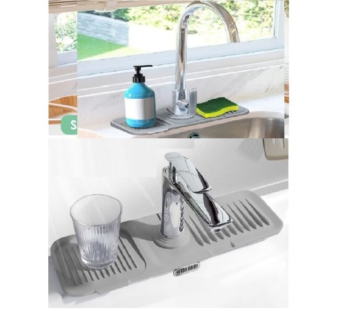 Elastik Mutfak Banyo Musluk Matı Düzenleyici Kaydırmaz Taban Organizer Lavabo Kenar Matı Elastik Mutfak Banyo Musluk Matı Düzenleyici Kaydırmaz Taban Organizer Lavabo Kenar Matı