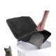 Elekli Kedi Tuvalet Önü Paspası - Siyah