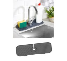 Esnek Musluk Lavabo Matı - Mutfak Banyo Batarya Su Tutucu Bulaşık Süngeri Matı