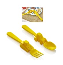 Figürlü Mama Çatal Kaşık Seti - Sarı