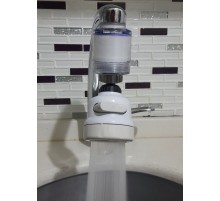 Filtreli Kireç Önleyici 360 Derece Dönen Hareketli Musluk Başlığı - 3 Fonksiyonlu - Krem