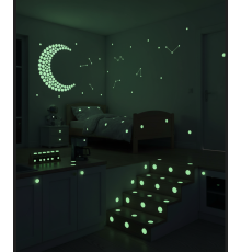 Fosforlu Etiket Karanlıkta Işık Veren Yıldız Tozu Etiketleri